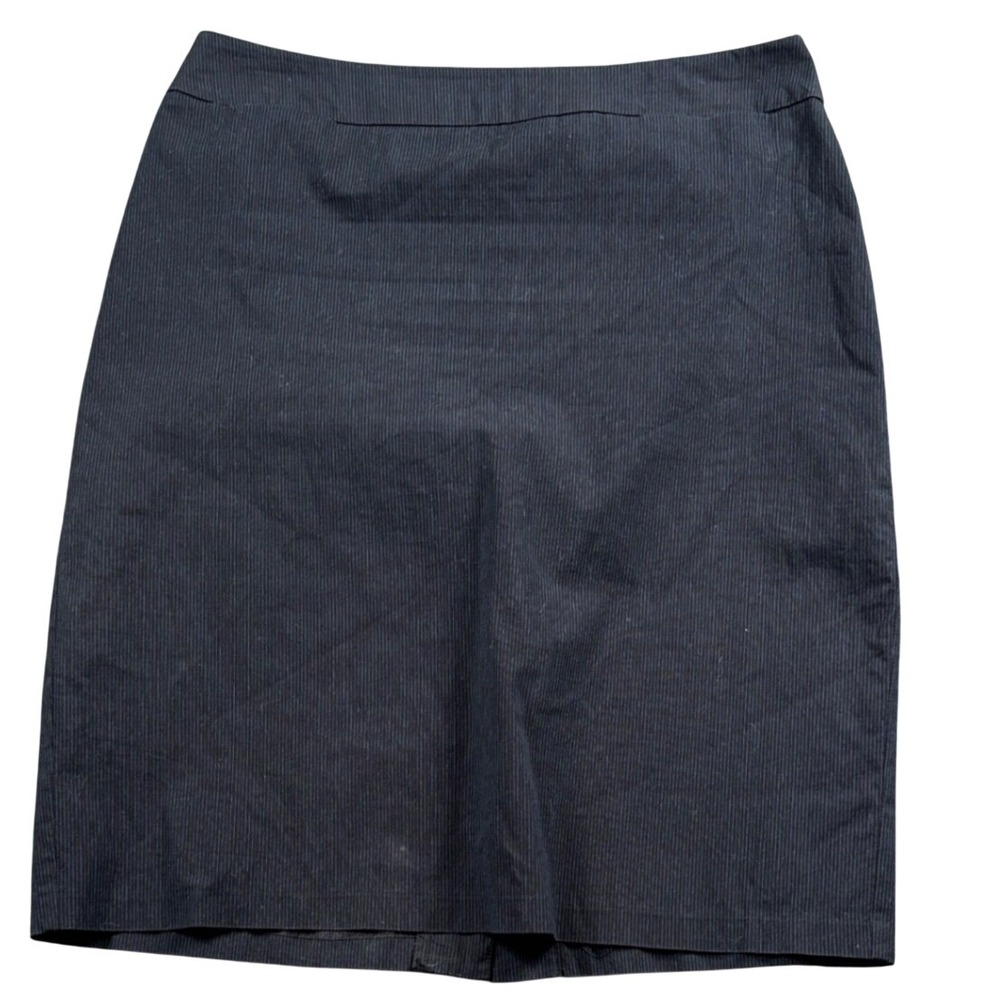 NY&C Pencil Skirt Womens 6 Navy Pinstripe Y2K Office Siren Secretary Preppy Chic